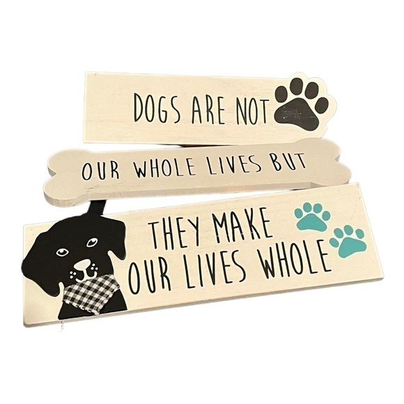 THREE tier dog plaque with black ribbon hanger. - Picture 3 of 6